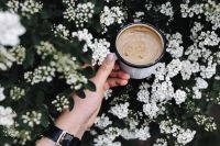 Kaboompics - Morning coffee outdoors in the garden