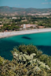 Kaboompics - Blurred Hillside Village and Beach with Turquoise Water