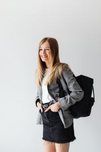 Kaboompics - Schoolgirl with Backpack Ready for Class