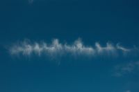 Kaboompics - Minimal Blue Sky and Wispy White Cloud Trail