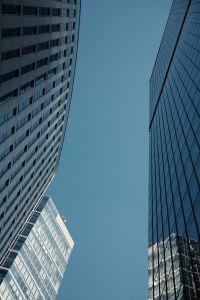 Kaboompics - Urban Canyon Between Glass Office Buildings
