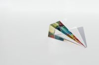 Kaboompics - Sideways Glass Prism Casting a Sharp Shadow for Minimal Design Backgrounds