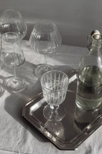 Kaboompics - Glassware and Bottle Still Life on Silver Tray