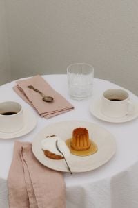 Kaboompics - Crème Caramel, Mousse and Coffee on a Dessert Table