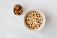 Kaboompics - Overhead Cashew and Walnut Bowls for Plant-Based Snack Recipes