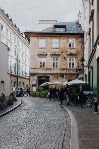 Kaboompics - Cobblestone Cafe Street in Krakow Old Town