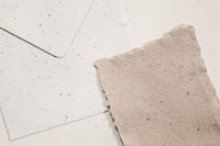 Kaboompics - White Speckled Paper with Torn Brown Folded Paper Edge