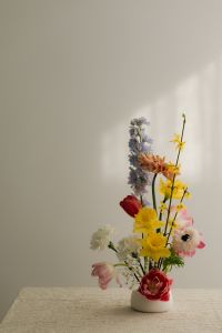 Kaboompics - Bright Tulips, Daffodils and Anemones in Decorative Vases