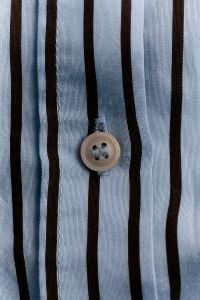 Kaboompics - Light Blue Striped Shirt – Beige Button Front Detail