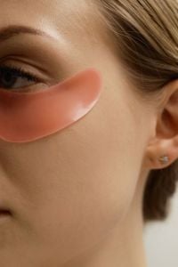 Kaboompics - Pink Under Eye Gel Patches Close Up Beauty Portrait