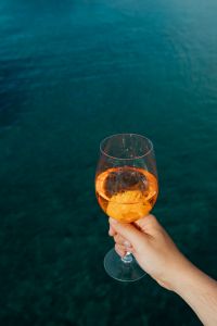 Kaboompics - Cropped Summer Cocktail Glass above the Sea