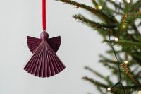 Kaboompics - Burgundy Angel Ornament with Tree Branches