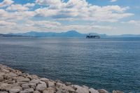 Kaboompics - Passenger Ferry on the Tyrrhenian Sea From Naples Breakwater