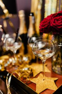 Kaboompics - New Year's Eve party - closeup of champagne in glass