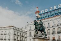 Kaboompics - Equestrian Statue and Tío Pepe Sign Above Puerta del Sol, Madrid