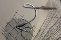 Kaboompics - Abstract Geometric Background with Metal Disc and Wire Forms