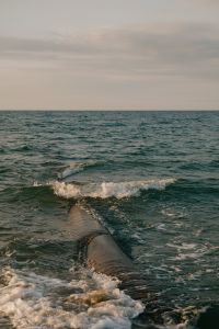 Kaboompics - Concrete Pipe Waves Splashing Baltic Seascape
