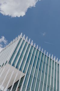 Kaboompics - Modern white building, EDP Headquarters of architect Aires Mateus, Lisbon, Portugal