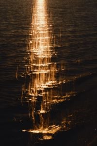 Golden Hour Sea Water Textures and Sunset Seascape Backgrounds