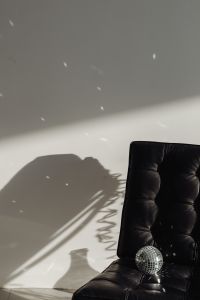 Kaboompics - New Year's Eve Party Background with Black Chair Silhouette and Copy Space