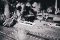 Kaboompics - Close up picture of empty glasses in restaurant