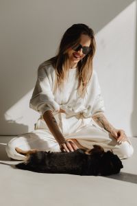 Kaboompics - Simplistic Sophistication - A Fashion Photoshoot with a Stunning Model in Neutral Minimalist Outfits
