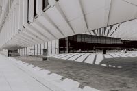 Kaboompics - Modern white building, EDP Headquarters of architect Aires Mateus, Lisbon, Portugal