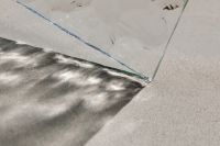 Kaboompics - Wide Glass Panel with Soft Cast Shadow and Open Neutral Space