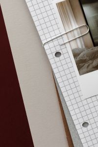 Kaboompics - Instant Photo with Paper Clip on Layered Paper Collage
