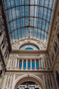 Kaboompics - Central Galleria Umberto I Arch Beneath the Blue Glass Roof