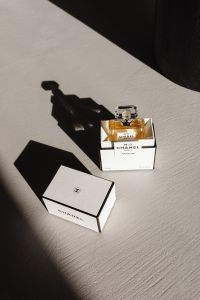 Kaboompics - Chanel No. 5 Perfume in Open Box with Chanel Packaging