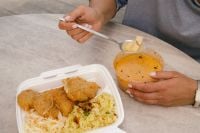 Kaboompics - Takeaway Lunch With Soup And Chicken