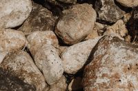 Kaboompics - Warm Beige Eroded Stone Texture with Fine Horizontal Layers