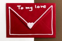 Kaboompics - Red Envelope with Hand Painted To My Love Message