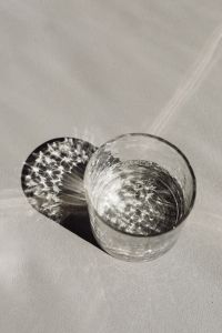 Kaboompics - Top-Down Drinking Glass With Circular Light Pattern