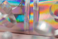 Kaboompics - Holographic Silver Gift Wrap Close Up