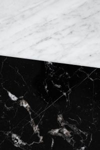 Kaboompics - Black and White Marble Slabs with Diagonal Divide - Modern Stone Texture