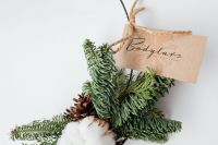 Kaboompics - Rustic Christmas Wreath with Wooden Star Hanging on Wall