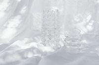 Kaboompics - Clear Bubble Vases in a Bright Minimal Still Life