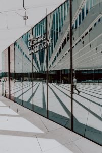 Kaboompics - Modern white building, EDP Headquarters of architect Aires Mateus, Lisbon, Portugal
