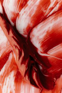 Kaboompics - Red and White Lip Gloss Texture