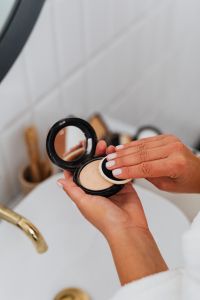 Kaboompics - Skincare routine - Middle-Aged Woman in Bathroom