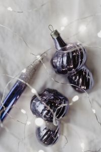 Kaboompics - Close-Up Purple Bauble with Silver Holiday Reflections