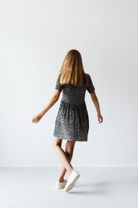 Kaboompics - Schoolgirl Walking with Backpack
