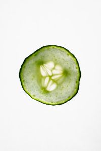 Kaboompics - Single Cucumber Slice in Backlight