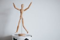 Kaboompics - Wooden mannequin in various poses