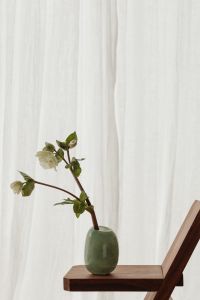 Kaboompics - Blooming Flower in Vase on Wooden Chair - A Charming Still Life Collection