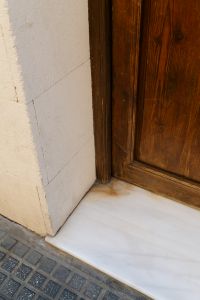 Kaboompics - Wooden Door Threshold and Marble Base
