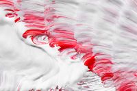 Kaboompics - Red Paint Streaks Across White for Contrast-Rich Posters and Graphic Design