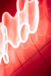Red Neon Light Trails and Abstract Motion Blur